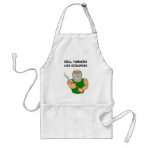 Real Turners UseScrapers Funny Woodturning Cartoon Apron