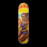 Real Wall Graffiti Little Girl Skate Board
