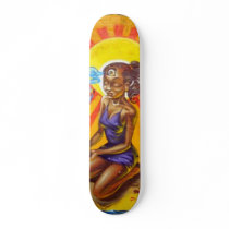 Real Wall Graffiti Little Girl Skate Board skateboards by mannysThoughts Real Wall Graffiti Little Girl Skate Board skateboards