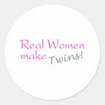 Real Woman Make Twins (Pink) Sticker