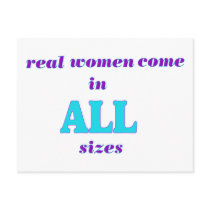 Real Women come in ALL sizes postcards