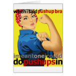 Real Women Do Pushups! Greeting Cards