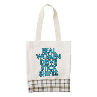 Real women drive stick shifts zazzle HEART tote bag