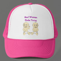 Real Women Make Twins Hat by packratgraphics Real Women Make Twins Hat