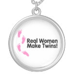 Real Women Make Twins Pink Black Personalized Necklace