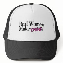 Real Women Make Twins (Pink) hats by TeeZazzle Real Women Make Twins (Pink) hats