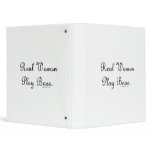 Real women play bass text design, quilted. binders