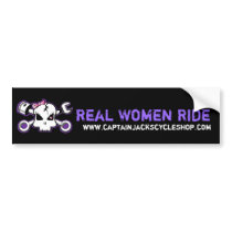 Real Women Ride Sticker bumper stickers