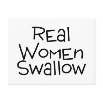 Real Women Swallow Postcard
