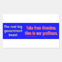 RealBeastGrandmaWar Rectangular Pegatinas