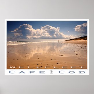 Wellfleet. Realism landscape posters. Wellfleet Cape Cod, realism beach posters.