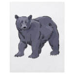 realistic black bear design flyers