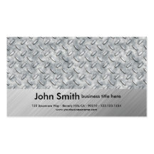 realistic diamondplate business card
