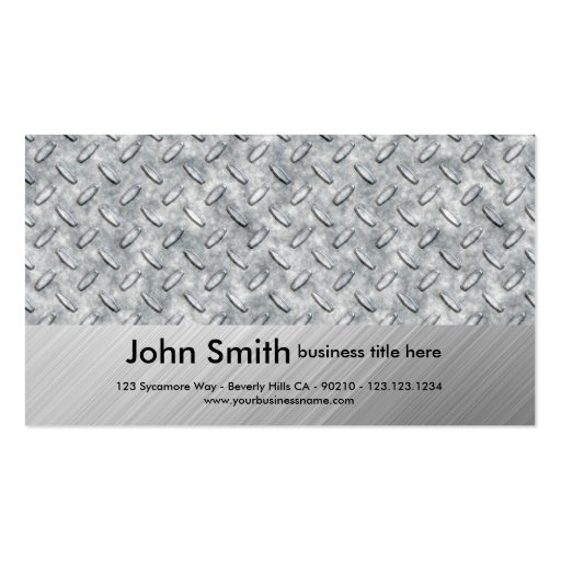 realistic diamondplate business card