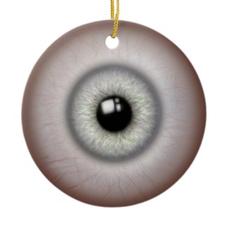 Realistic Eyeball Ceramic Round Ornament