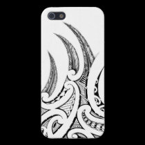 Realistic feathers in Maori wings tattoo design iphone cases