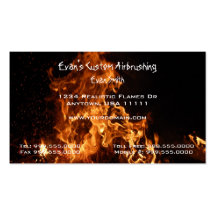 Realistic Flames Business Card