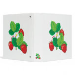 realistic juicy strawberries vinyl binder
