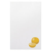 realistic orange tangerine custom stationery