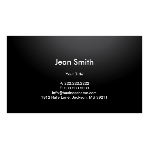 Realistic Piano Lessons Dark Business Card (back side)