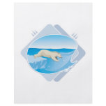 realistic polar bear fishing flyer