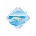 realistic polar bear fishing posters