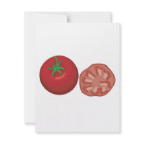 realistic red tomato custom invitations