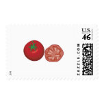 realistic red tomato stamp
