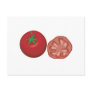 realistic red tomato postcard