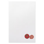 realistic red tomato customized stationery