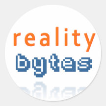 Reality Bytes Round Sticker