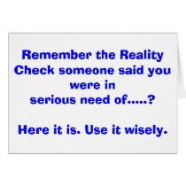 REALITY CHECK! cards by CharleyRobinson REALITY CHECK! cards
