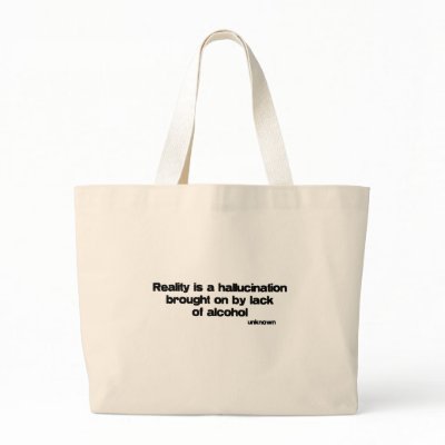 Reality is a Hallucination quote Tote Bags by quoted