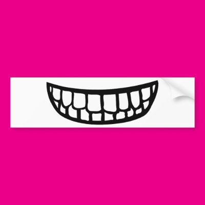 Really Big Smile s Zazzle_bumpersticker