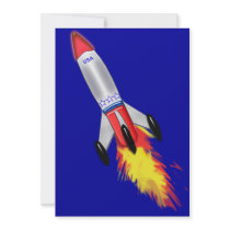 Really Cool Rocket Custom Invitation