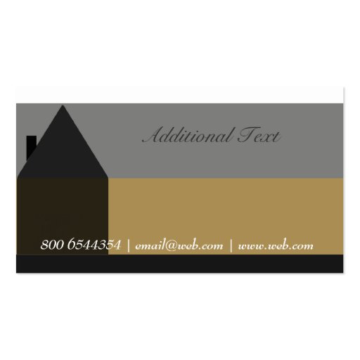 Realtor and Real Estate Professional Black & Gray Business Cards (back side)