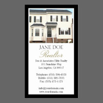 Realtor B/W Photo Gold Script Border business cards