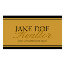 Realtor Gold Script Business Card