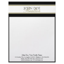 Realtor Letterhead Gold Script Match Business Card