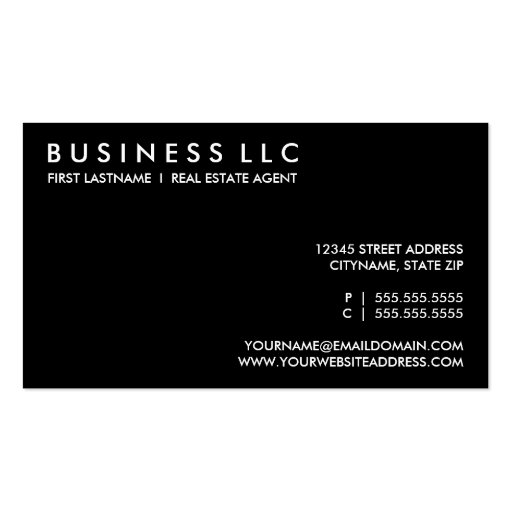 realtor professional damask home business card templates (back side)