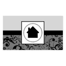 realtor professional damask home business card