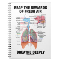 Reap The Rewards Of Fresh Air Breathe Deeply Spiral Note Book