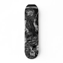 reaper skateboard/ black and grey by tat2ts reaper skateboard/ black and grey