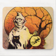 Reaper (Vintage Halloween Card) Mouse Pad