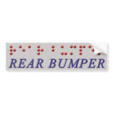 Rear Bumper Braille bumper stickers