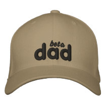 Rear tag Beta Dad blk kahki hat embroidered hats
