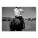 Rear view of a cowboy on a horse with two brands U cards by uwahc_cards Rear view of a cowboy on a horse with two brands U cards