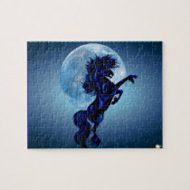 Rearing Black Stallion Puzzle