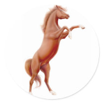 Rearing Chestnut Horse Sticker