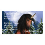 Rearing Chestnut Unicorn Business Cards